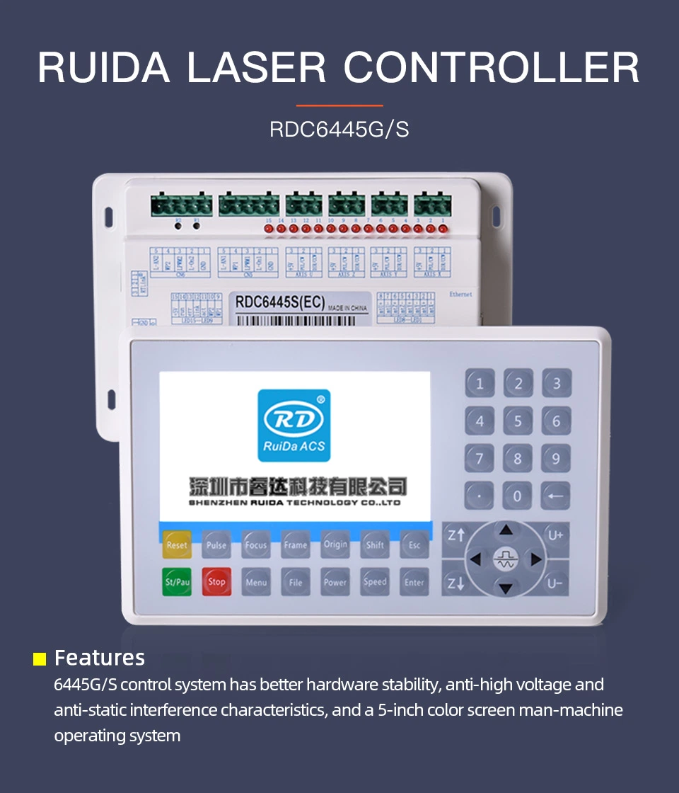 Ruida Rdc6445g Laser Controller CO2 for Laser Spare Parts Upgrade Rdc6442gt Board CNC DSP Laser Machine Control Card Rd 6445s