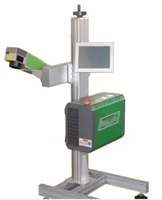 Online Flight 30W CO2 Laser Marking Machine for PE Plastic Bag Cable Glass Wood Factory Products Equipment for Printing Portable Laser Fiber Writing Machine 