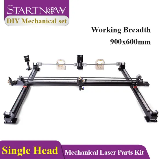 Startnow CO2 Mechanical Parts Sets 900mm*600mm Single Head DIY CO2 Laser Metal Components Xy Axis Outer Sliding Rails Kits 